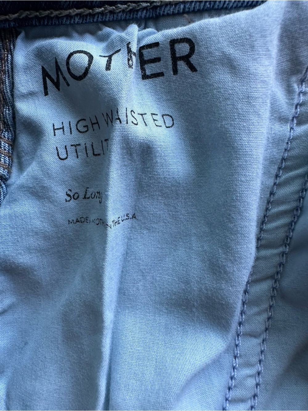 MOTHER High Waisted Utility Straight Leg Jeans So Long Wash Size 27 - Picture 8 of 10